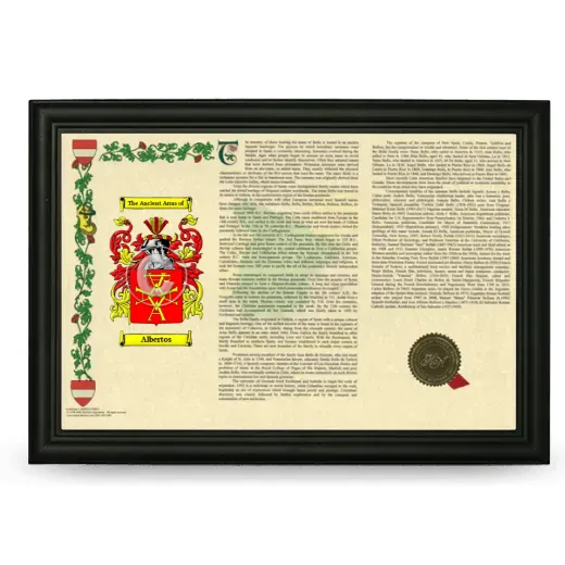 Albertos Armorial Landscape Framed - Black