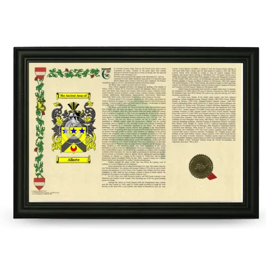 Allarte Armorial Landscape Framed - Black
