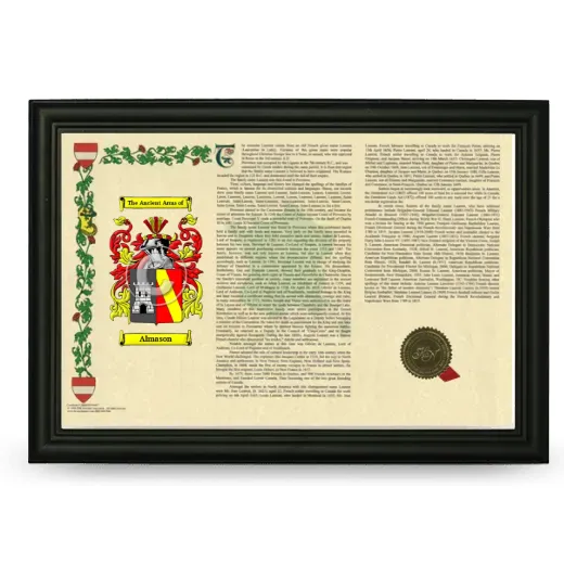 Almason Armorial Landscape Framed - Black