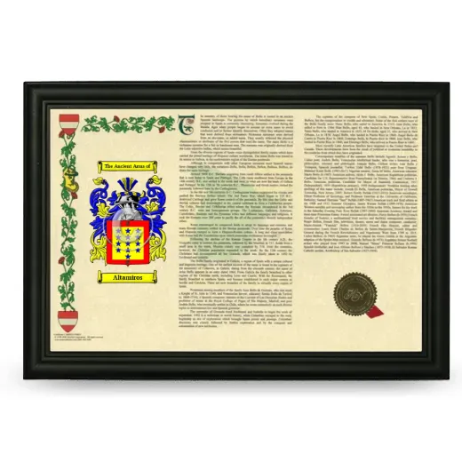 Altamiros Armorial Landscape Framed - Black