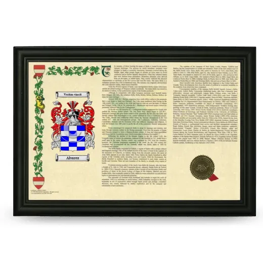 Alvarez Armorial Landscape Framed - Black