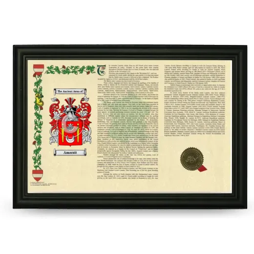 Amarzit Armorial Landscape Framed - Black