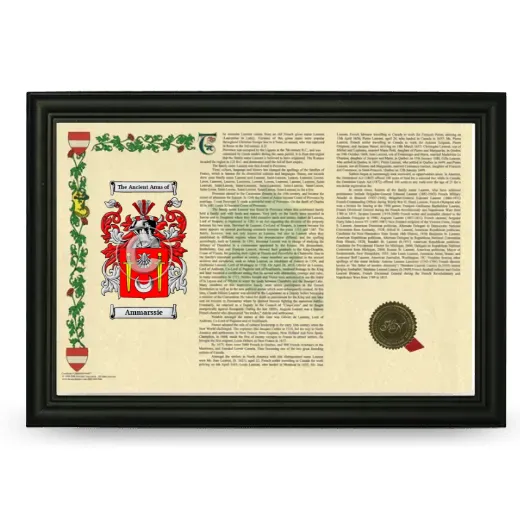 Ammarssie Armorial Landscape Framed - Black