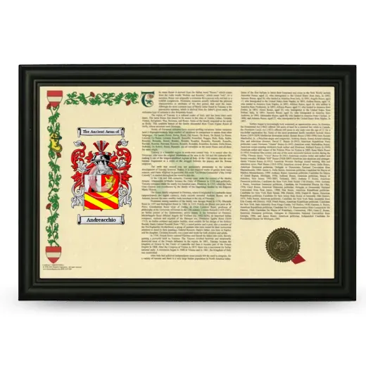 Andreacchio Armorial Landscape Framed - Black