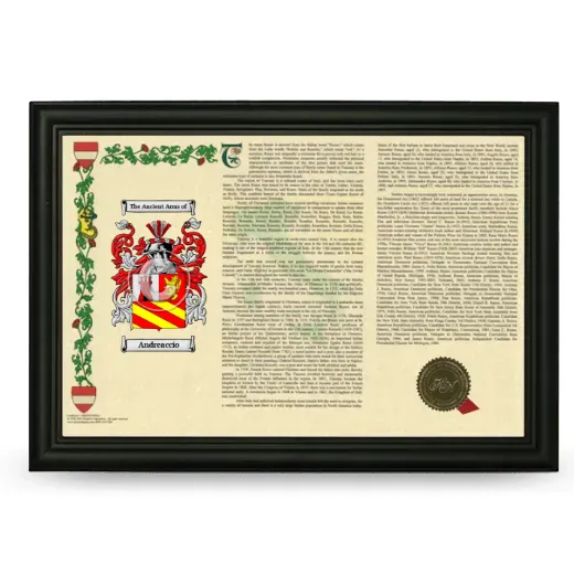 Andreaccio Armorial Landscape Framed - Black