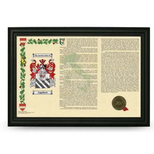 Angelucci Armorial Landscape Framed - Black