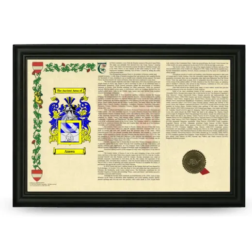 Ansen Armorial Landscape Framed - Black