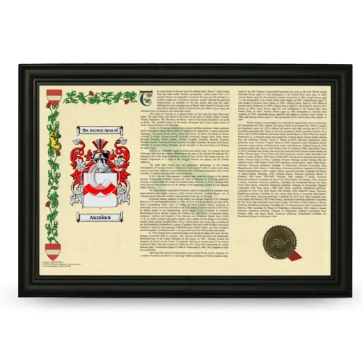Anzaloni Armorial Landscape Framed - Black