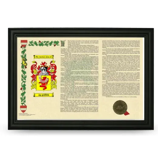 Ap griffith Armorial Landscape Framed - Black