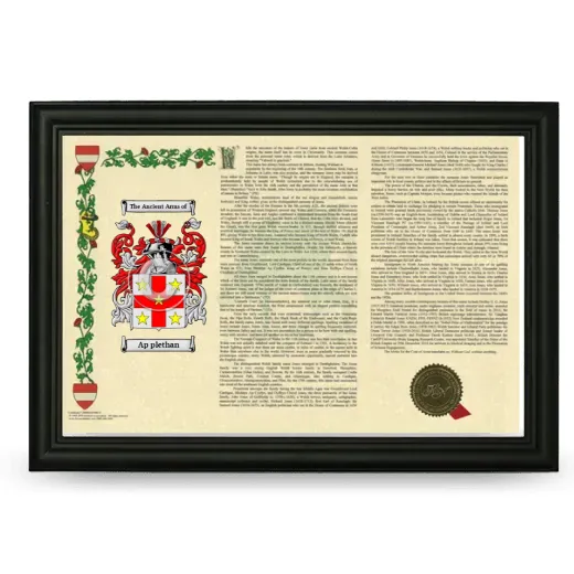Ap plethan Armorial Landscape Framed - Black