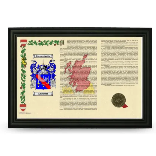 Apirkedor Armorial Landscape Framed - Black