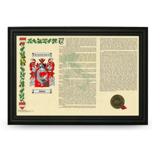 Arbore Armorial Landscape Framed - Black