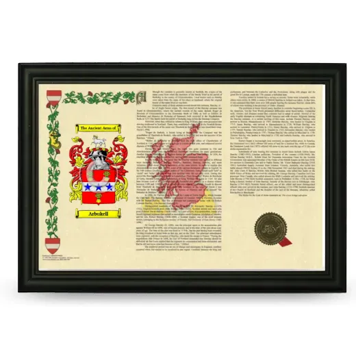 Arbukell Armorial Landscape Framed - Black