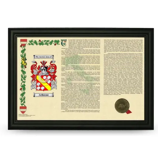 Ardizzoni Armorial Landscape Framed - Black