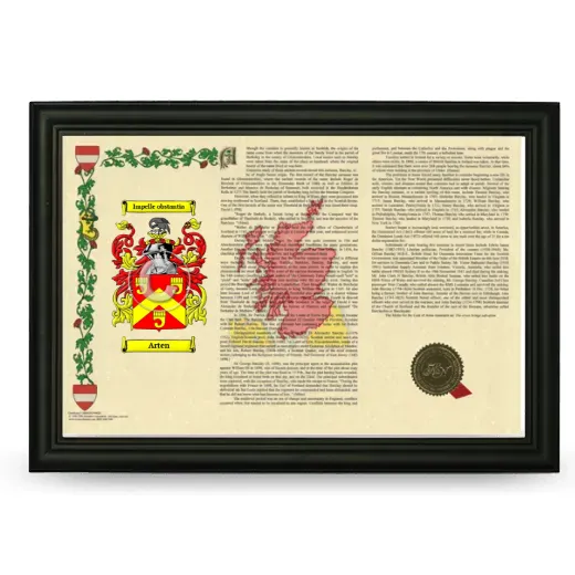 Arten Armorial Landscape Framed - Black