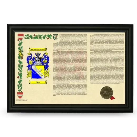 Artz Armorial Landscape Framed - Black