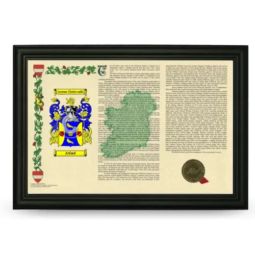 Atford Armorial Landscape Framed - Black