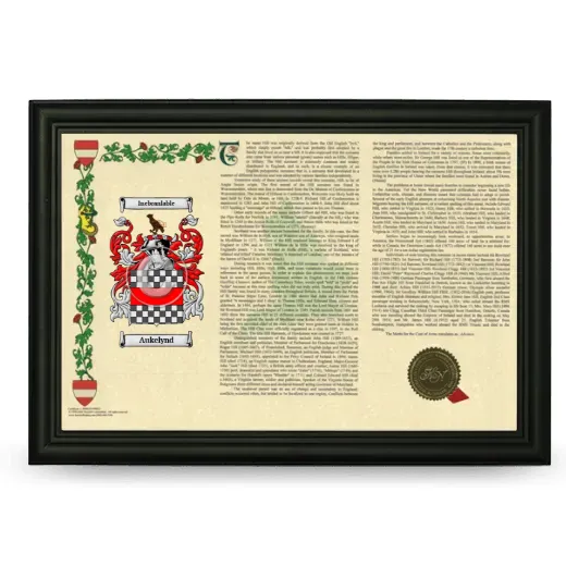 Aukelynd Armorial Landscape Framed - Black