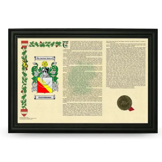 Austermann Armorial Landscape Framed - Black
