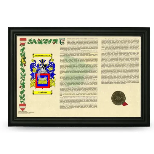 Avallone Armorial Landscape Framed - Black