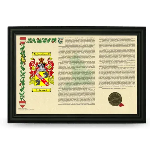 Ayshemant Armorial Landscape Framed - Black