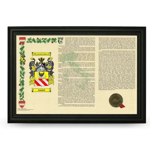 Azzarri Armorial Landscape Framed - Black
