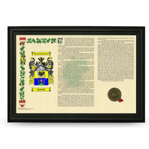 Baetsolt Armorial Landscape Framed - Black