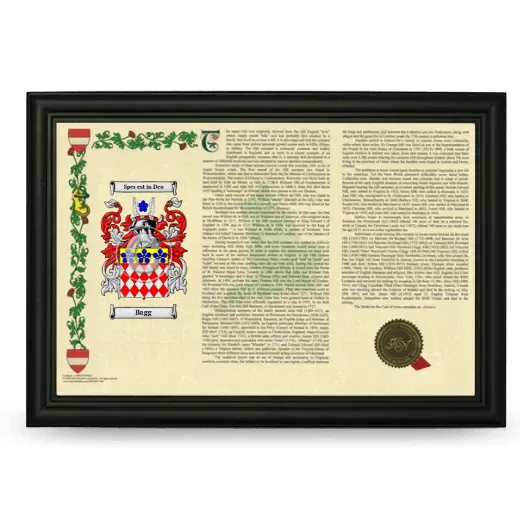 Bagg Armorial Landscape Framed - Black