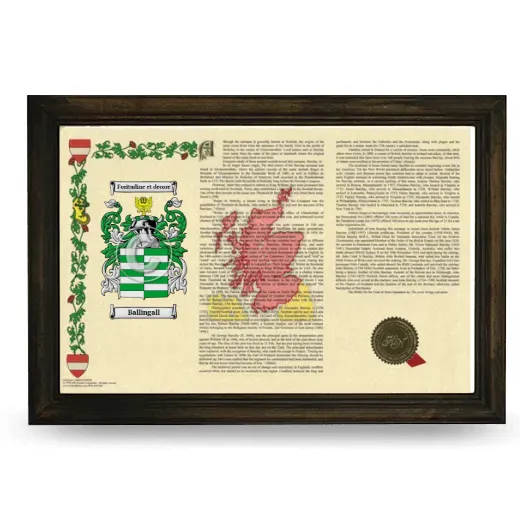 Ballingall Armorial Landscape Framed - Brown