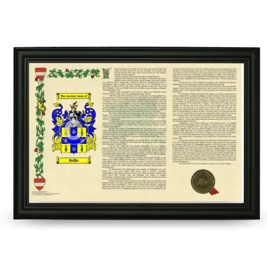 Ballis Armorial Landscape Framed - Black