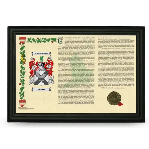Baltoon Armorial Landscape Framed - Black