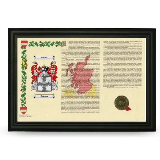 Bamen Armorial Landscape Framed - Black