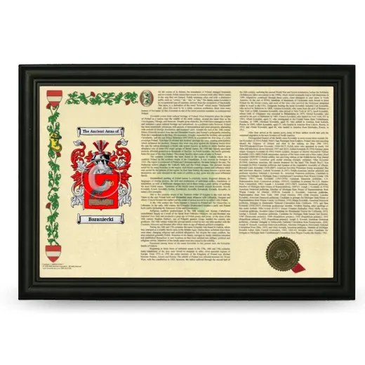 Baraniecki Armorial Landscape Framed - Black