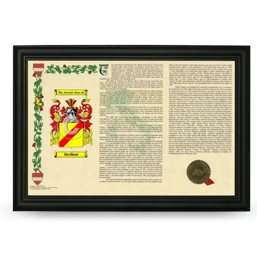 Bardiani Armorial Landscape Framed - Black