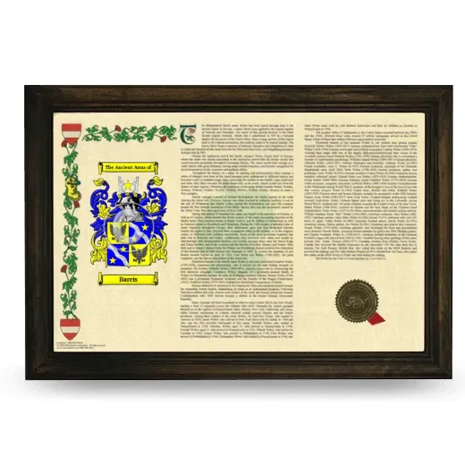 Bareis Armorial Landscape Framed - Brown