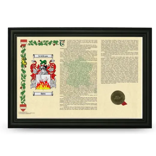 Batu Armorial Landscape Framed - Black