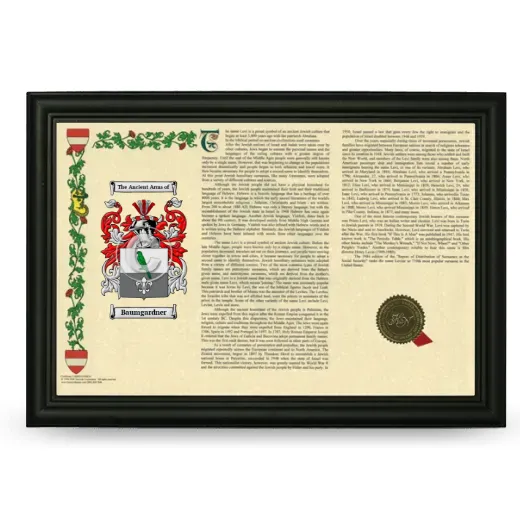Baumgardner Armorial Landscape Framed - Black