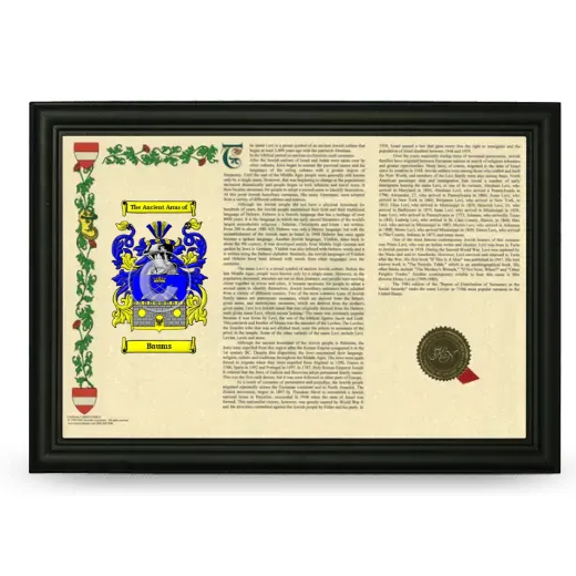 Baums Armorial Landscape Framed - Black