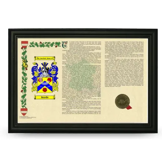 Bayelle Armorial Landscape Framed - Black
