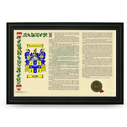 Bayliffe Armorial Landscape Framed - Black