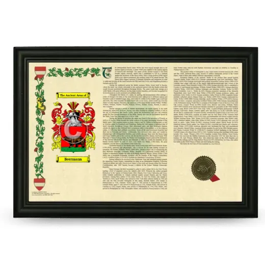 Beermann Armorial Landscape Framed - Black