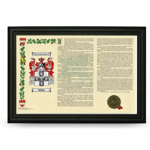 Bellam Armorial Landscape Framed - Black