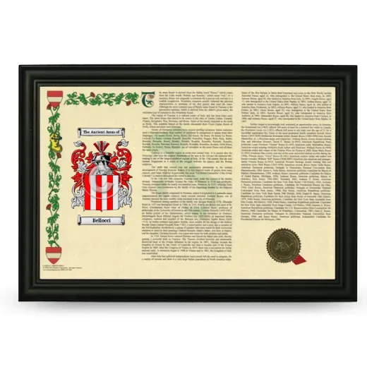 Bellocci Armorial Landscape Framed - Black