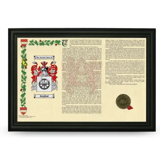 Berglind Armorial Landscape Framed - Black