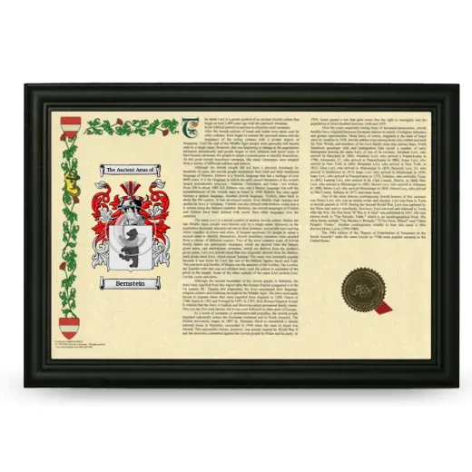 Bernstein Armorial Landscape Framed - Black