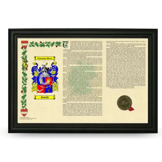 Bertalli Armorial Landscape Framed - Black
