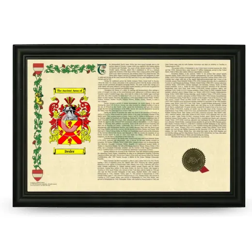 Besler Armorial Landscape Framed - Black