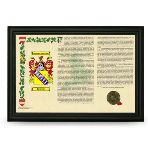 Beuyear Armorial Landscape Framed - Black