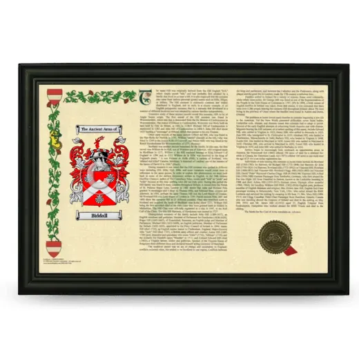 Biddall Armorial Landscape Framed - Black