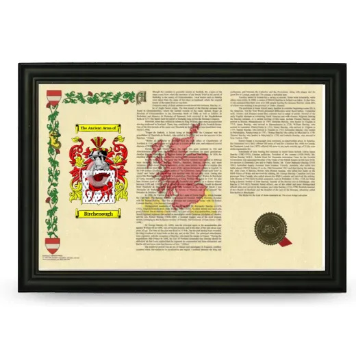 Birchenough Armorial Landscape Framed - Black